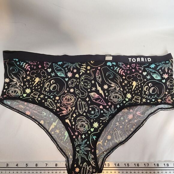 6X 30W Torrid Active Cheeky Panty Microfiber Rainbow Breathable Mystic Tarot Y2K - Picture 5 of 8